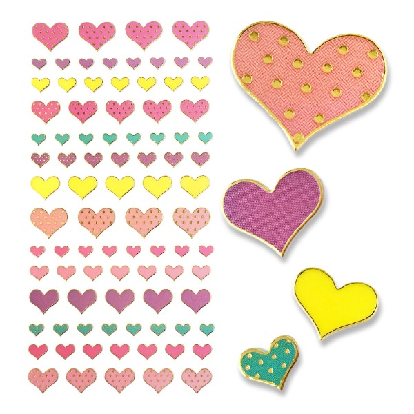 이글 후치 금박 마크 스티커 : 변형 하트 핑크샐러드마켓
