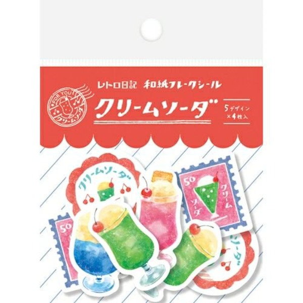 후루카와 레트로 조각 스티커 : 크림소다샐러드마켓