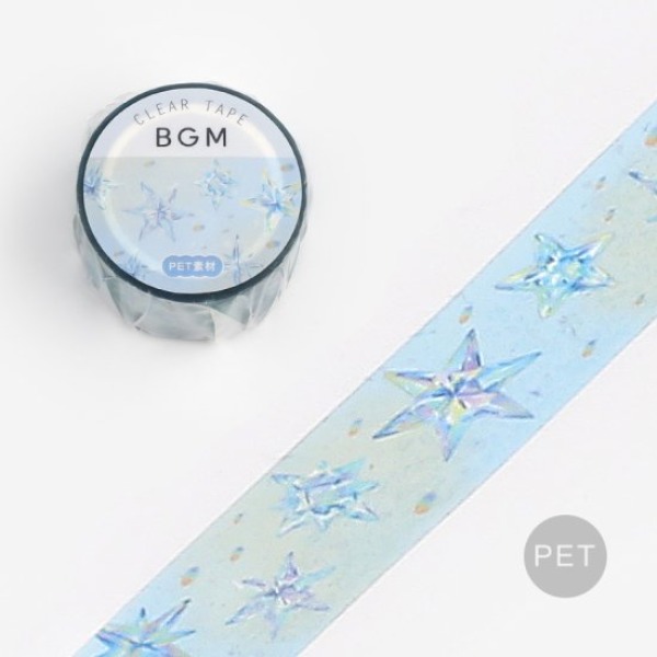 BGM 클리어 투명 데코 테이프 20mm : 별 조각샐러드마켓