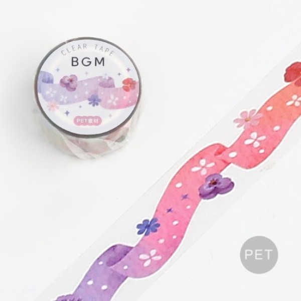 BGM 클리어 투명 데코 테이프 20mm : 무지개 레이스샐러드마켓