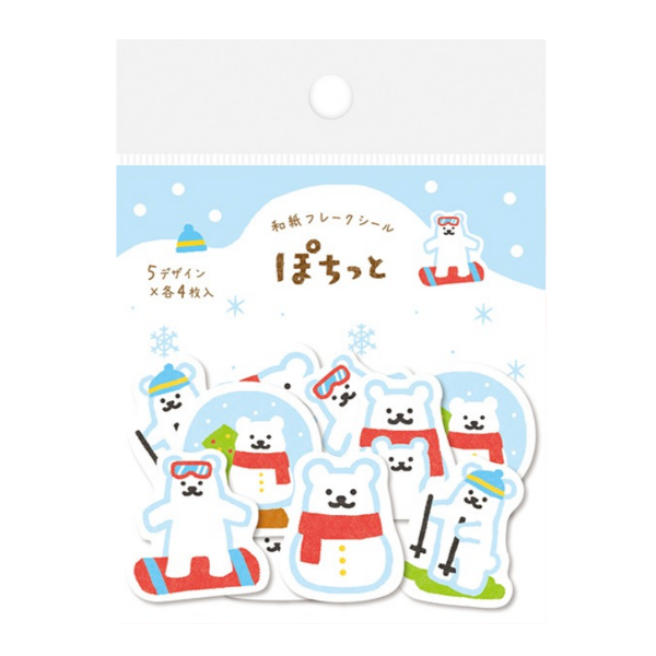 [눈과 북극곰] 후루카와 포칫토 조각 스티커샐러드마켓
