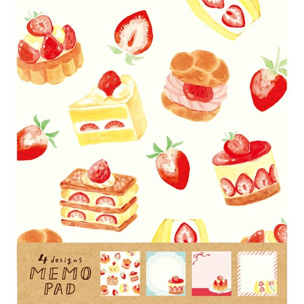 후루카와 4디자인 떡메모지 : 딸기 디저트샐러드마켓