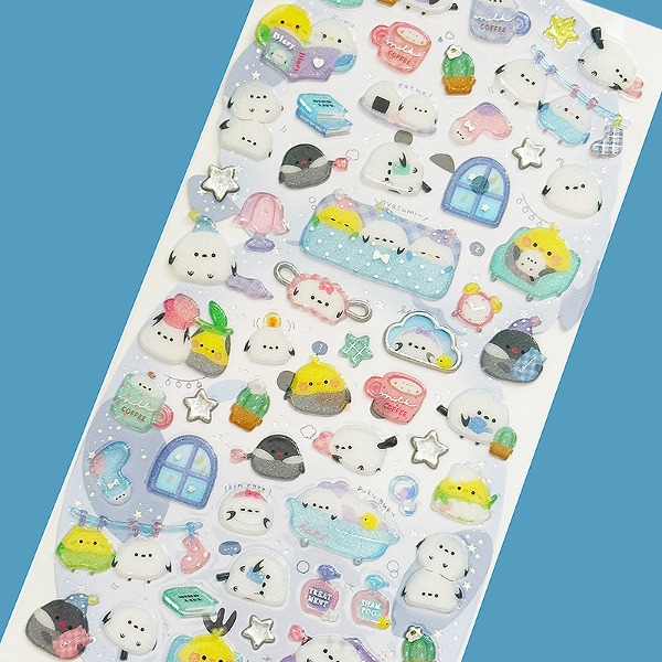 큐리아 조아조아 동물 라메 팝 스티커 : 새샐러드마켓