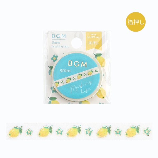 BGM 라이프 마스킹테이프 5mm : 레몬플라워샐러드마켓